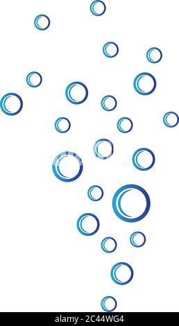 Abbildung des Wasservektors „Blasen“ Stock Vektor