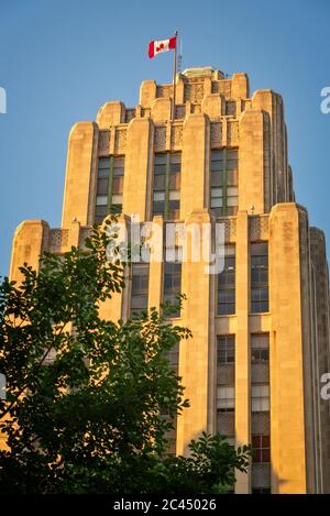 EDIFICE Aldred, ein Art Deco-Gebäude im Old Monteal, Quebec, Kanada Stockfoto