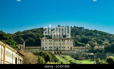 17. Februar 2019 - Frascati, Rom, Latium, Italien, Castelli Romani - die spektakuläre Villa Aldobrandini, auch als Belvedere bekannt, ist es die einzige große Stockfoto