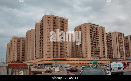 Sharafiya Nachbarschaft Gebäude in der Stadt Jeddah, Saudi-Arabien 2020 Stockfoto