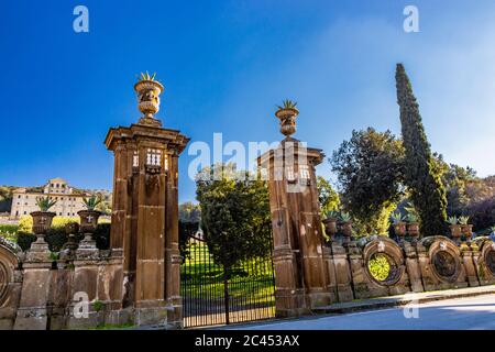 17. Februar 2019 - Frascati, Rom, Latium, Italien, Castelli Romani - die spektakuläre Villa Aldobrandini, auch als Belvedere bekannt, ist es die einzige große Stockfoto