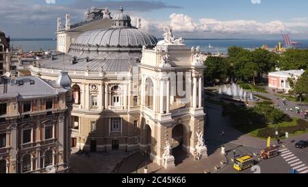 odessa ukraine Oper Theater aus dem hohen Winkel Stockfoto