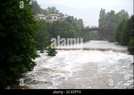 Überschwemmungen in Südfrankreich Stockfoto