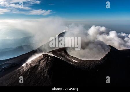 Luftaufnahme vom Vulkan Ätna, Sizilien, Italien Stockfoto