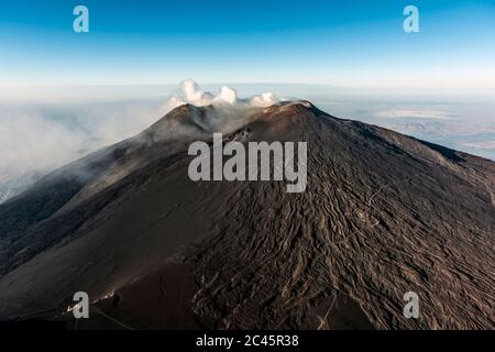 Luftaufnahme vom Vulkan Ätna, Sizilien, Italien Stockfoto