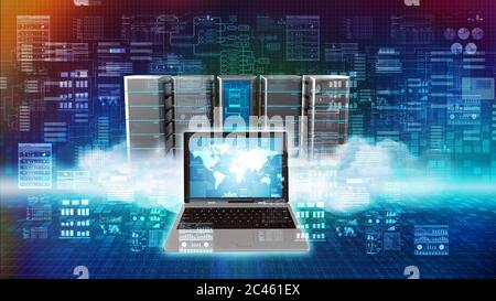 Internet Cloud Server Computing Stockfoto