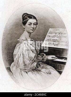 CLARA SCHUMANN (1819-1896), deutscher Pianist und Komponist Stockfoto