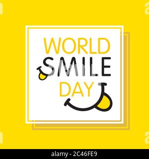 vektor-Illustration der Welt Lächeln Tag Poster oder Banner-Design Stock Vektor
