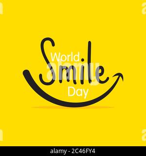 vektor-Illustration der Welt Lächeln Tag Poster oder Banner-Design Stock Vektor