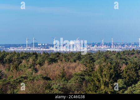 Skyline von Hamburg aus einem Blickpunkt im Süden Stockfoto