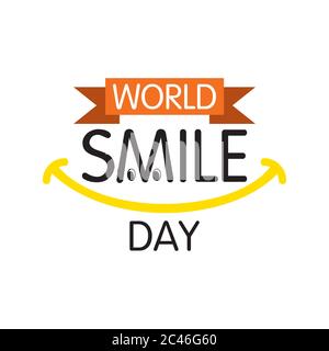 vektor-Illustration der Welt Lächeln Tag Poster oder Banner-Design Stock Vektor
