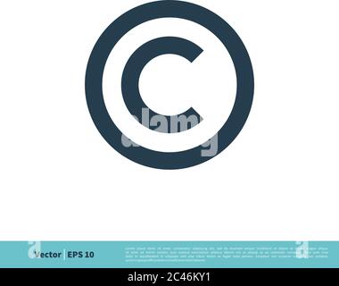 Copyright Icon Vektor Logo Vorlage Illustration Design. Vektor EPS 10. Stock Vektor