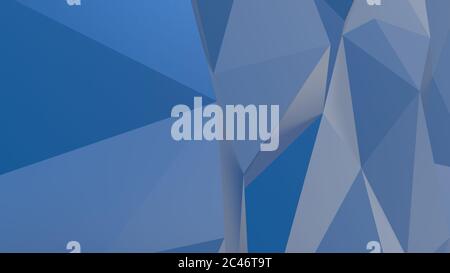 Blau geometrische Form dreieckig abstrakt modernen Vektor dunkel hellgrau Hintergrund. 3D-Kristallmuster rendern Stockfoto