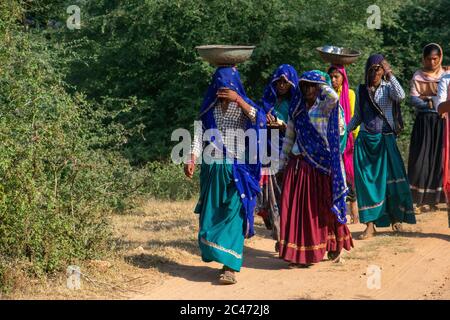 Frauen des Dorfes rajasthan Stockfoto