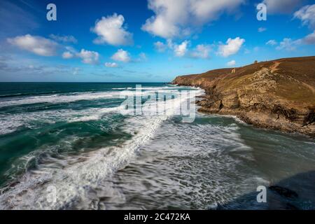 Chapel Porth; in der Nähe von St. Agnes; Cornwall; Großbritannien Stockfoto