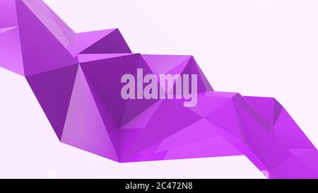 Violett abstrakt modernen Kristall Hintergrund. Polygon, Linie, Dreieck Muster Form für Tapete. Illustration Low Poly, polygonales Design. Futuristisch, w Stockfoto