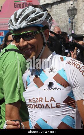 Matteo Montaguti während der Tour d'Italie 2011 Feltre - Tirano 230 km Radrennen, am à. Mai 24 2011 in Feltre , Italie - Foto Laurent Lairys / DPPI Stockfoto