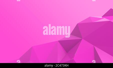 Rosa abstrakt modernen Kristall Hintergrund. Polygon, Linie, Dreieck Muster Form für Tapete. Illustration Low Poly, polygonales Design. Futuristisch, Web Stockfoto