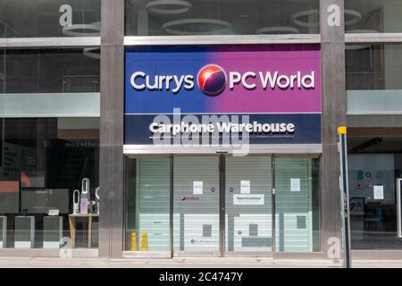 Der Currys PC World Store in der London Oxford Street. Stockfoto