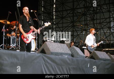 Queens of the Stoneage beim Leeds Festival 2001. Stockfoto