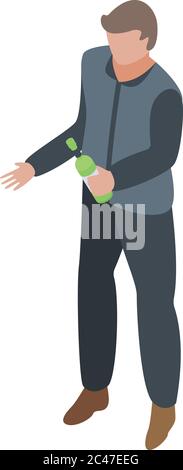 Restaurant Sommelier Ikone, isometrischer Stil Stock Vektor