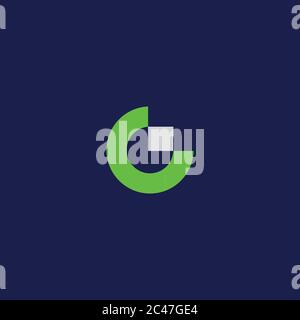 G Buchstabe einzigartiges Logo und con Vektor Stock Vektor