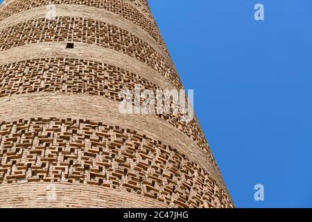 Detail der Außenseite des Burana-Turms in Kirgisistan Stockfoto