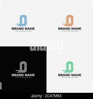 Technologie Geschwindigkeit kreative moderne Linie Kunst Stil Anfangsbuchstabe o Logo Design Vektor Vorlage. Professionelle abstrakte Buchstaben o Icon Design für Unternehmen o Stock Vektor