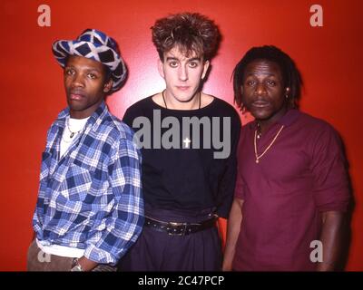 80er Jahre Poptrio Funboy Three, von links: Neville Staples, Terry Hall und Lynval Golding Stockfoto