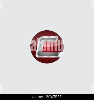 Unternehmen anfängliche Kreis 3d Buchstabe c Logo Design Vorlage Vektor. Rote Farbe 3D Kreis Logo Vektor Vorlage. Stock Vektor