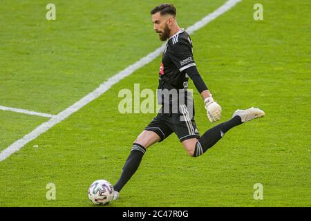 Frantisek Plach von Piast in Aktion während des Polnischen Ekstraklasa-Spiels zwischen Lechia Danzig und Piast Gliwice im Energa-Stadion.(Endstand; Lechia Danzig 1:0 Piast Gliwice) Stockfoto