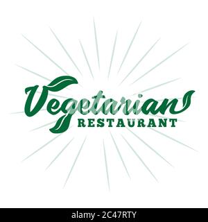 Vegetarisches Restaurant. Vektor und Illustration. Stock Vektor
