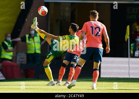 Norwich, Großbritannien. Juni 2020. Lukas Rupp von Norwich City während des Premier League-Spiels zwischen Norwich City und Everton in der Carrow Road, Norwich. Foto von David Horn. Kredit: Prime Media Images/Alamy Live Nachrichten Stockfoto