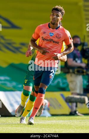 Norwich, Großbritannien. Juni 2020. Mason Holgate von Everton während des Premier League-Spiels zwischen Norwich City und Everton in Carrow Road, Norwich. Foto von David Horn. Kredit: Prime Media Images/Alamy Live Nachrichten Stockfoto