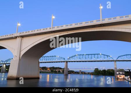 Market Street Bridge, Chattanooga, Tennessee, USA Stockfoto