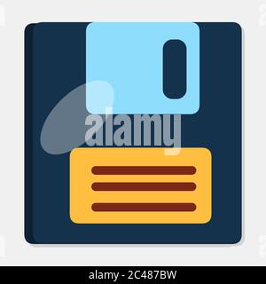 Floppy Disk isolierte Symbol Vektor-Illustration in flacher Form Stock Vektor