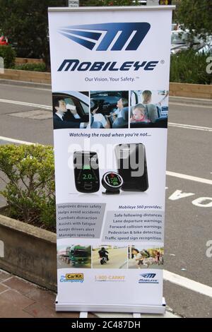 Die international preisgekrönte Mobileye-Technologie wird von Mitte Januar bis zum 31. März 2014 in Sydney getestet. Stockfoto