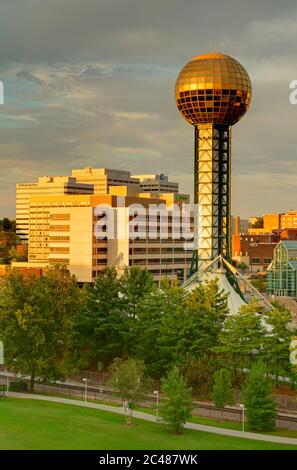 Sunsphere in Weltausstellung Park, Knoxville, Tennessee, USA Stockfoto