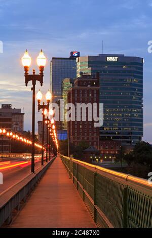 Gay Street Bridge & Tennessee River, Knoxville, Tennessee, USA Stockfoto
