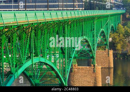 Gay Street Bridge & Tennessee River, Knoxville, Tennessee, USA Stockfoto