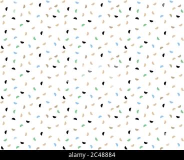 Nahtlose Muster Bunte Halbkreise, Konfetti-Stil. Vektorgrafik Stock Vektor