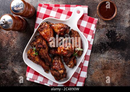 Barbeque Chicken Wings Stockfoto