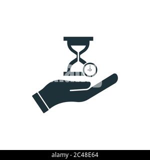 Business-Symbol, Sanduhr-Symbol, Hand-Symbol. Design-Vorlage Vektor Stock Vektor