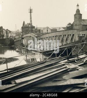 Ereignisse: 2. Weltkrieg Nazi-Wehrmachtssoldaten besetzen Rouen, Nordfrankreich - 1940 - 1941 Stockfoto