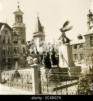 Ereignisse: 2. Weltkrieg Nazi-Wehrmachtssoldaten besetzen Rouen, Nordfrankreich - 1940 - 1941 Stockfoto
