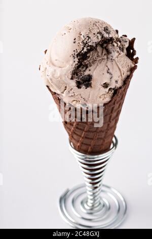 Kekse und Eis-Konus Stockfoto