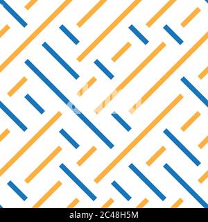 Hintergrund mit orangefarbenen und blauen Streifen Stock Vektor