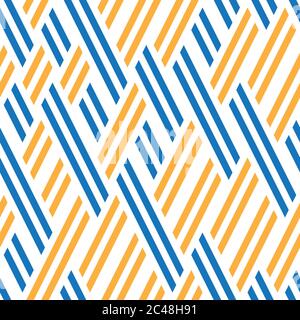Geometrisches Muster in Orange und Blau Stock Vektor