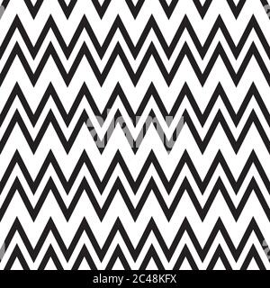 Nahtloses Muster mit schwarzen Zickzack-Linien Stock Vektor