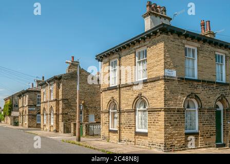 Saltaire ist ein viktorianisches Modelldorf im City of Bradford Metropolitan District, West Yorkshire, England Stockfoto